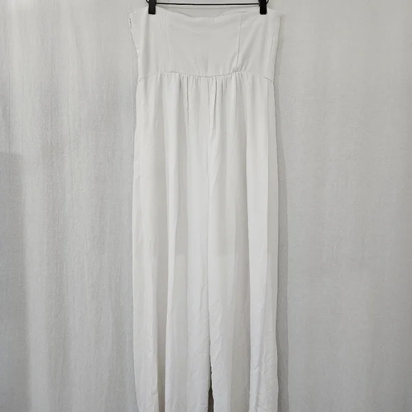 Wild Fable Wide Leg Tube Jumpsuit in White Women’s Size M - Picture 5 of 9